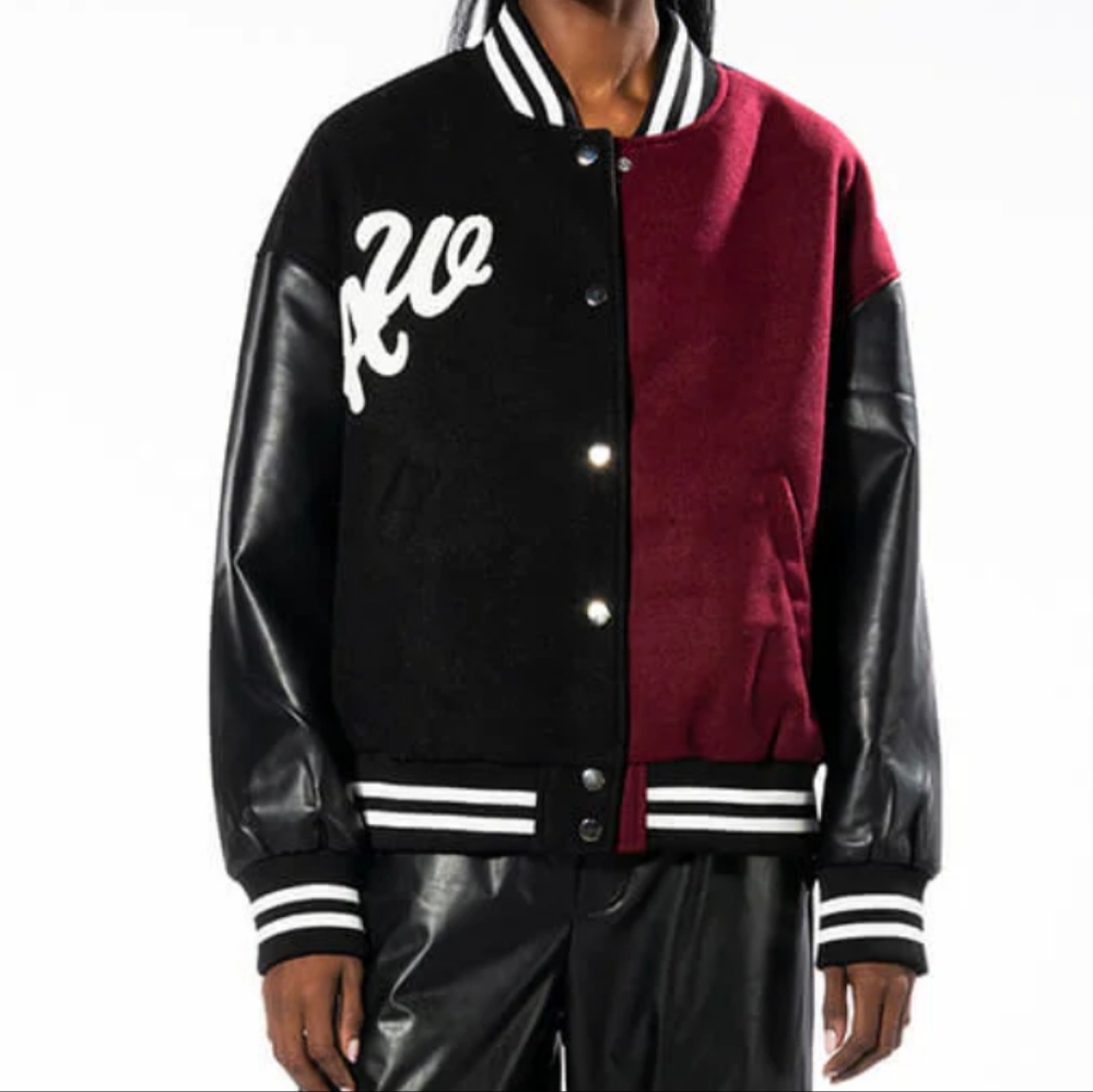 BACK TO SCHOOL AZALEA WANG VARSITY BOMBER